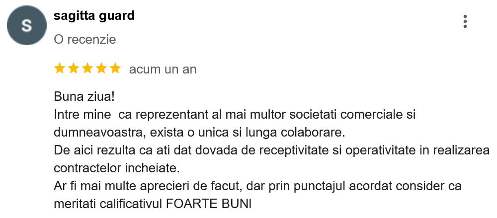 Sagitta Guard certificare iso